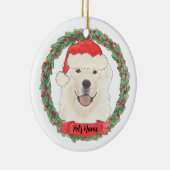 Aangepaste Grote Pyreneeën Keramisch Ornament (Rechts)