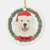 Aangepaste Grote Pyreneeën Keramisch Ornament (Voorkant)