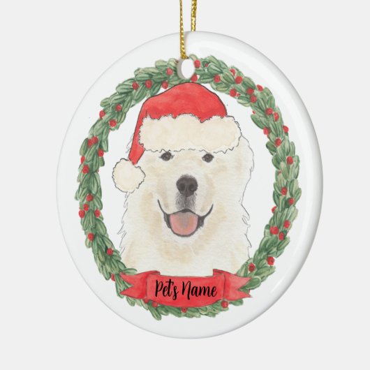 Aangepaste Grote Pyreneeën Keramisch Ornament (Links)