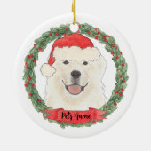 Aangepaste Grote Pyreneeën Keramisch Ornament (Achterkant)