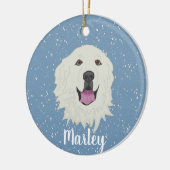 Aangepaste Grote Pyreneeën Keramisch Ornament (Links)