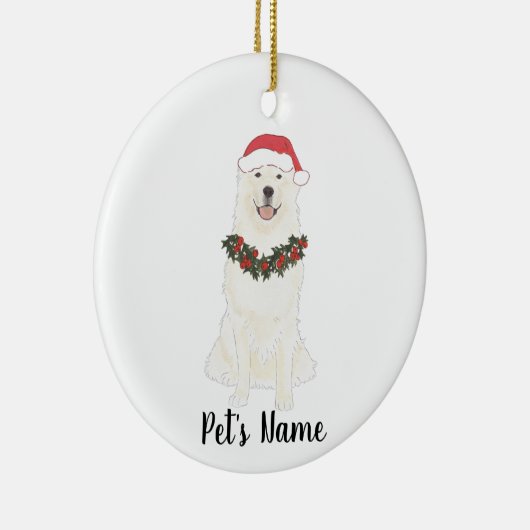 Aangepaste Grote Pyreneeën Keramisch Ornament (Rechts)