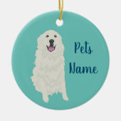 Aangepaste Grote Pyreneeën Keramisch Ornament (Voorkant)