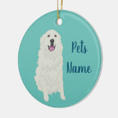 Aangepaste Grote Pyreneeën Keramisch Ornament (Links)