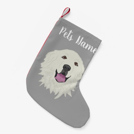 Aangepaste Grote Pyreneeën Kleine Kerstsok (Voorkant (Hangend))
