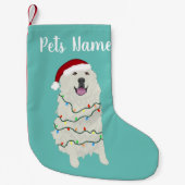 Aangepaste Grote Pyreneeën Kleine Kerstsok (Voorkant)