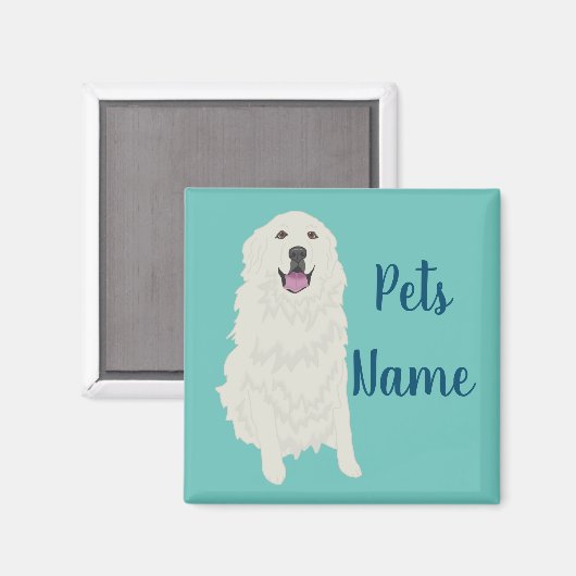 Aangepaste Grote Pyreneeën Magneet (Voorkant / Achterkant)