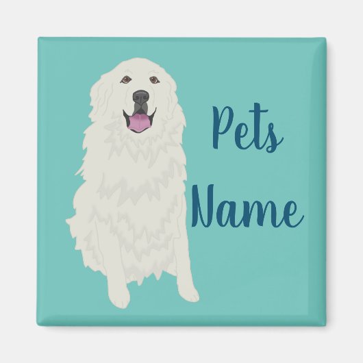 Aangepaste Grote Pyreneeën Magneet (Voorkant)