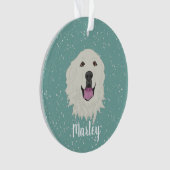 Aangepaste Grote Pyreneeën Ornament (voorkant)