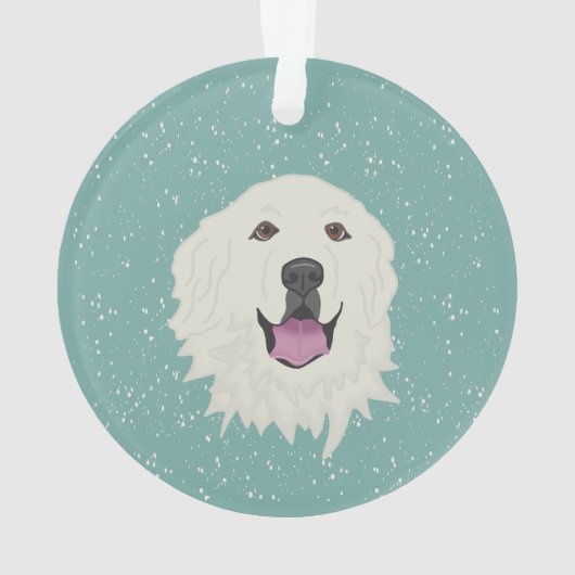 Aangepaste Grote Pyreneeën Ornament (achterkant)