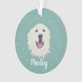 Aangepaste Grote Pyreneeën Ornament (voorkant)