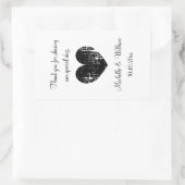 Aangepaste grote rechthoek bruiloft wijnfles stick rechthoekige sticker (Tas)