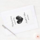 Aangepaste grote rechthoek bruiloft wijnfles stick rechthoekige sticker (Envelop)