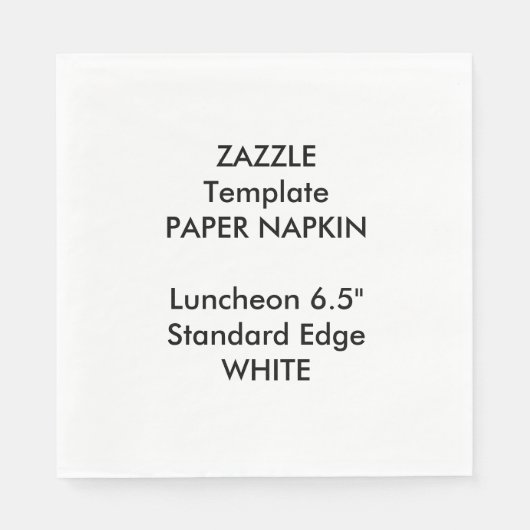 Aangepaste Grote Witte Luncheon Papier Servet Sjab (Voorkant)