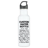 Aangepaste grote witte roestvrij stalen waterfles waterfles  (Voorkant)