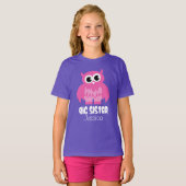 Aangepaste grote zus op shirt | Cute owl cartoon (Voorkant volledig)