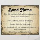 Aangepaste Grunge Band Flyer (Achterkant)