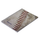 Aangepaste Grungy Dirty Baseball Spiral-laptop Notitieboek (Linkerzijde)
