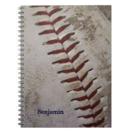 Aangepaste Grungy Dirty Baseball Spiral-laptop Notitieboek