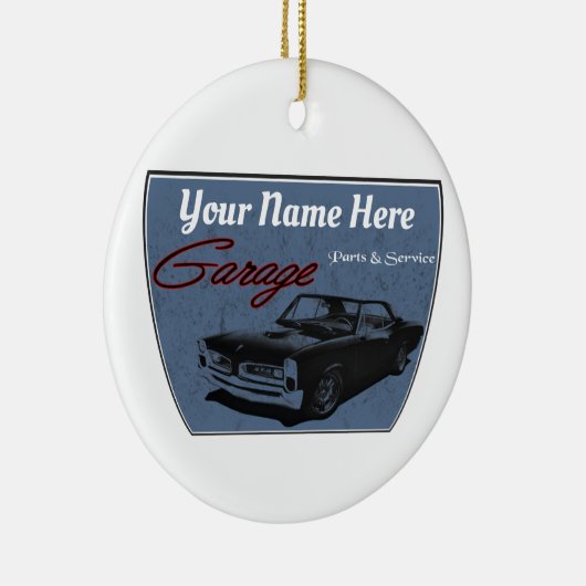 Aangepaste GTO Garage Keramisch Ornament (Rechts)