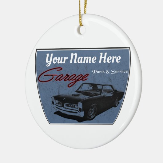 Aangepaste GTO Garage Keramisch Ornament (Links)