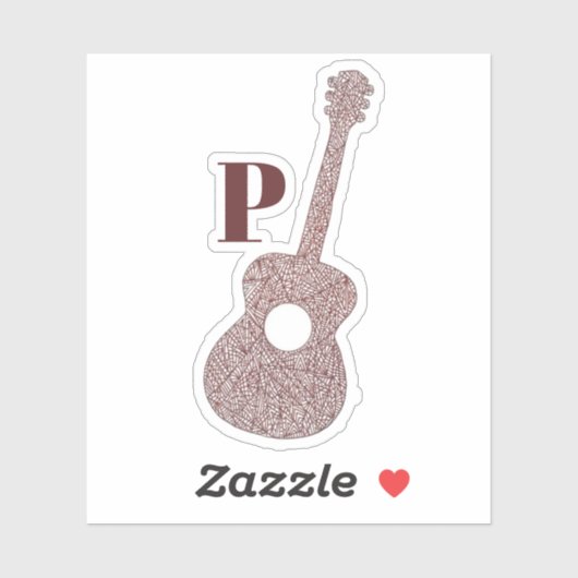 Aangepaste Guitar Vinyl Sticker met specifieke sni (Vel)