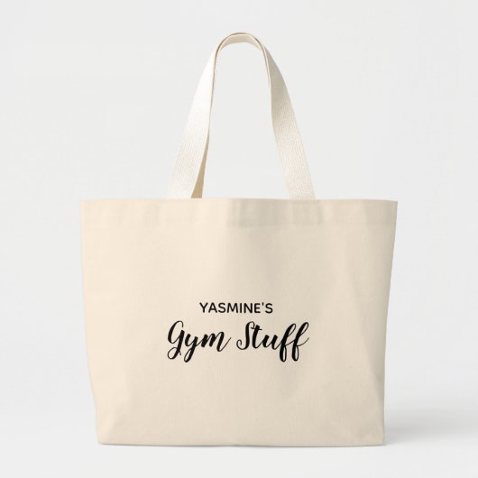 Aangepaste Gym Bag Grote Tote Bag (Voorkant)