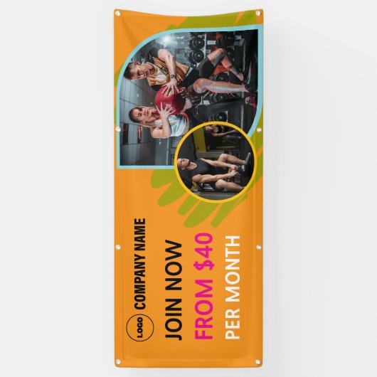 Aangepaste Gym Outdoor Advertentie Banner (Verticaal)