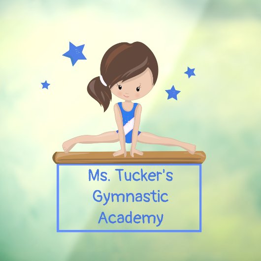 Aangepaste Gymnast Academy School Class Raamsticker (Vel 3)