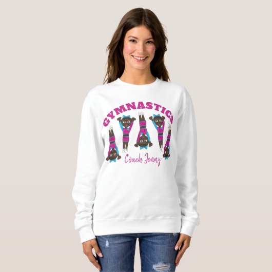 Aangepaste GYMNASTICS Gym Teacher Tumbling Coach Trui (Voorkant volledig)