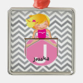 Aangepaste GYMNASTICS-versiering Metalen Ornament (Voorkant)