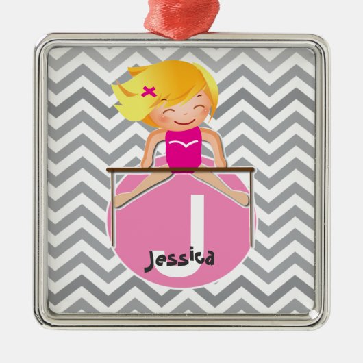 Aangepaste GYMNASTICS-versiering Metalen Ornament (Voorkant)