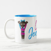 Aangepaste gymnastiek Coach Dance Teacher Acro Tweekleurige Koffiemok (Links)