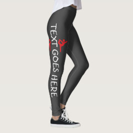 Aangepaste gymnastiek naam ontwerp over grijs leggings