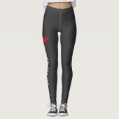 Aangepaste gymnastiek naam ontwerp over grijs leggings (Voorkant)