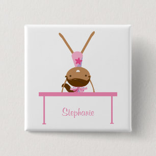 Aangepaste gymnastiekbalans kinder knop vierkante button 5,1 cm