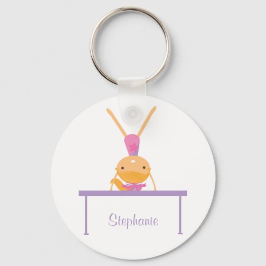 Aangepaste gymnastiekbalans kinder sleutelhanger (Voorkant)