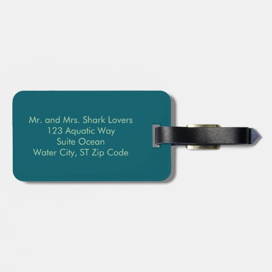 Aangepaste Haai Bagage Labels (Achterkant horizontaal)