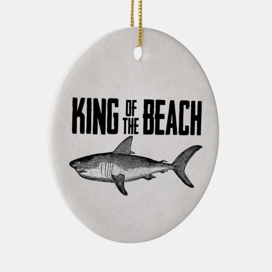 Aangepaste  haaienbank King Keramisch Ornament (Rechts)