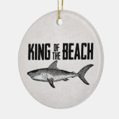 Aangepaste  haaienbank King Keramisch Ornament (Links)