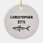 Aangepaste  haaienbank King Keramisch Ornament (Achterkant)