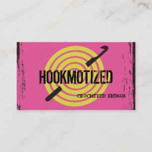 Aangepaste haak-haakkaart voor gekleurde spiraalga visitekaartje