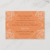 aangepaste haak voor kleurenschilfers visitekaartje (Achterkant)