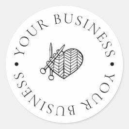 Aangepaste Haakbedrijf Verpakkingslabelstickers Ronde Sticker