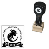 Aangepaste Haan Ei Mini Stamp Rubberstempel (Gestempeld)