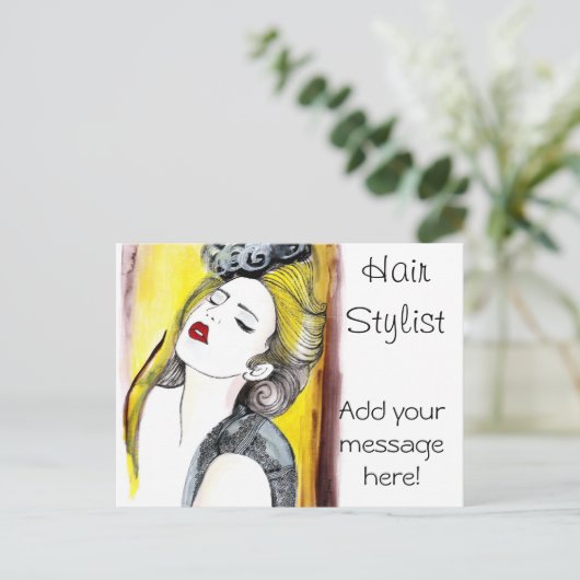 Aangepaste haarlijst briefkaart (Staand voorkant)