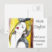 Aangepaste haarlijst briefkaart (Voorkant / Achterkant)