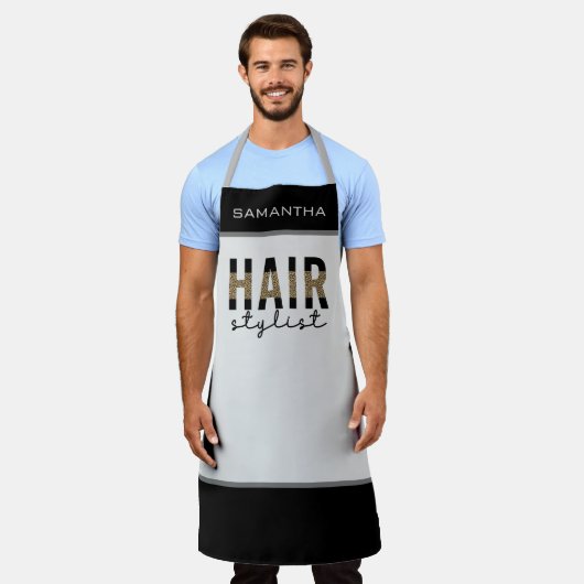 Aangepaste haarstylist Hairdresser Schort (Gedragen)