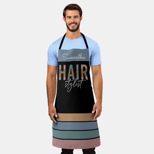 Aangepaste haarstylist Hairdresser Schort (Gedragen)