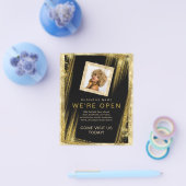 Aangepaste haarzalf op maat - zwart goud flyer (Enkel)